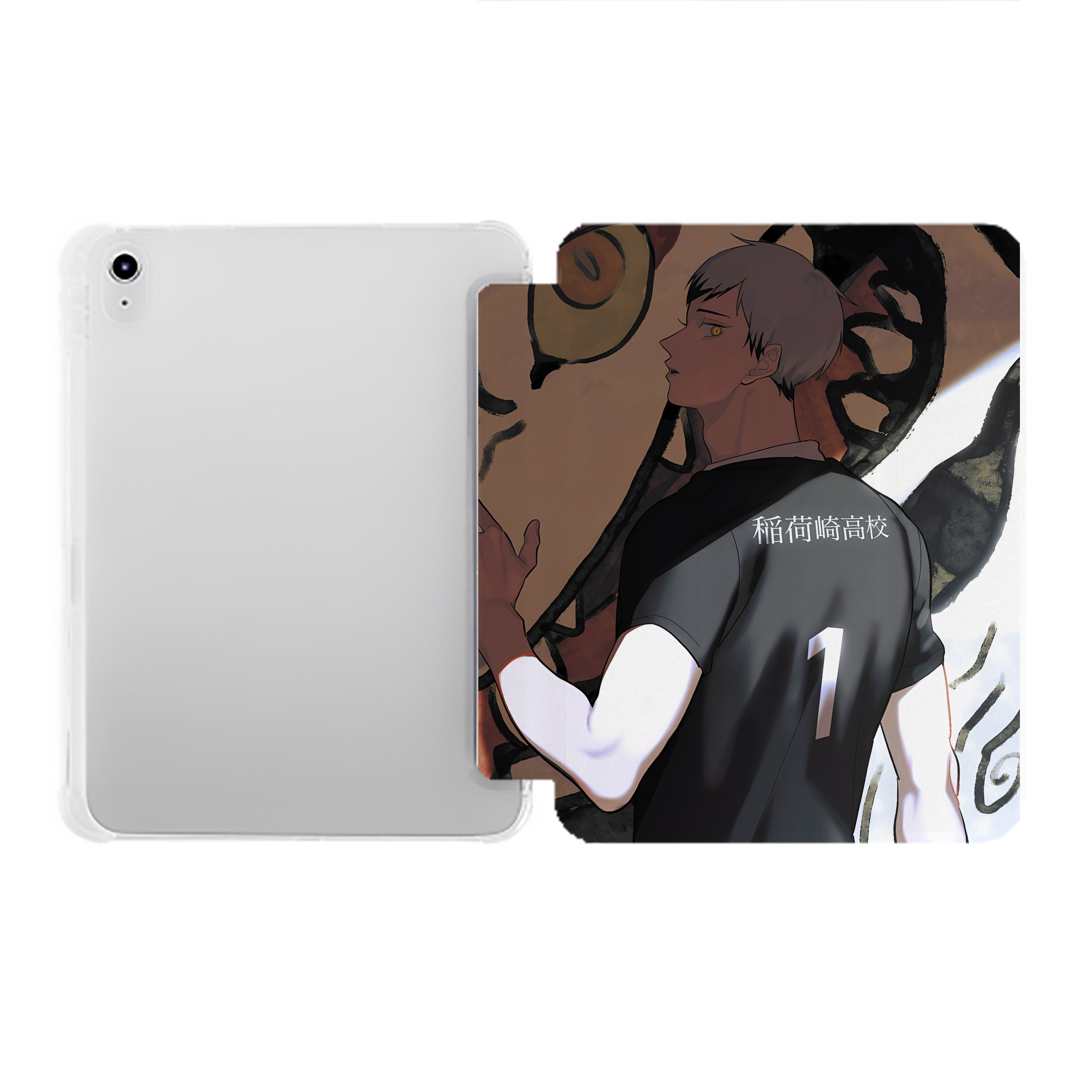 （画像用） ハイキュー!! Haikyu!! IPad ケース ペン収納付き 三つ折りスタンド PUレザー×シリコン 対応機種9.5/10.5/10.9インチ